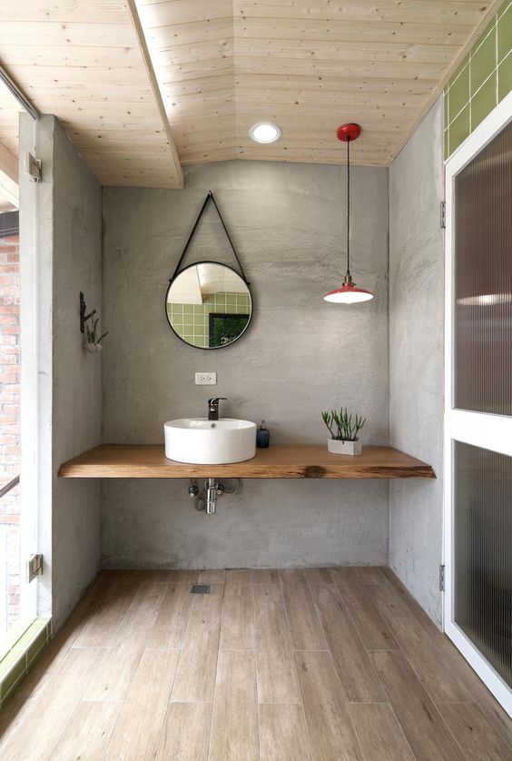 Moderno rustico baño