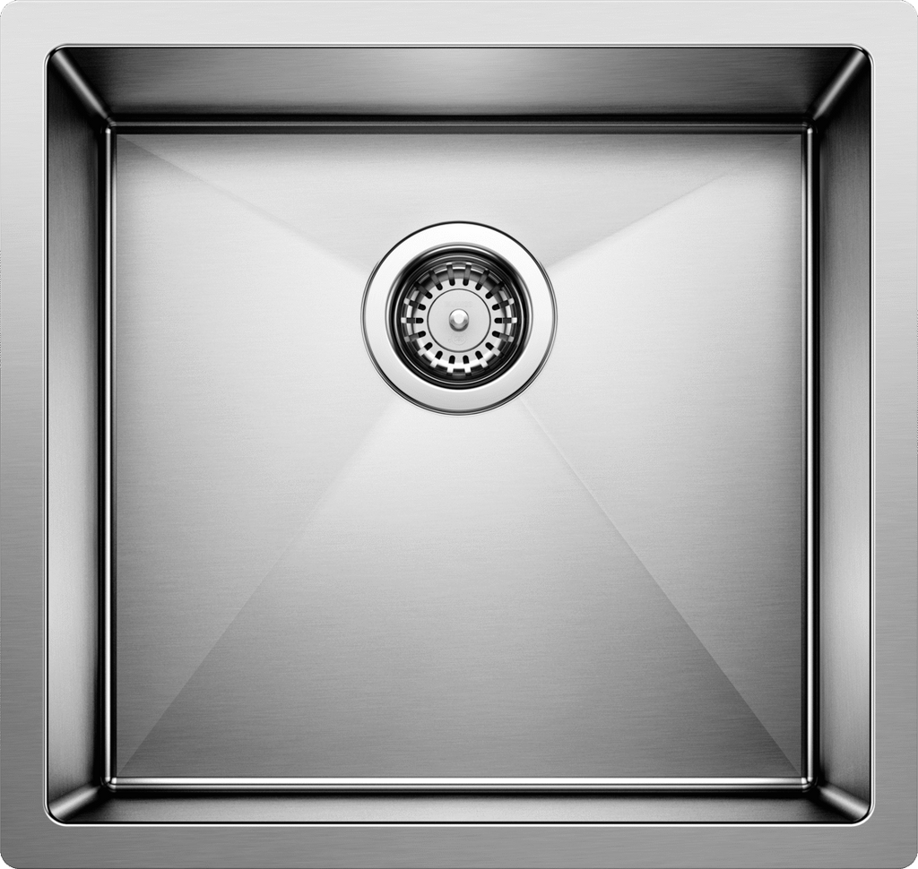 Blanco Precision 16″ R10 Medium Single Bowl — Tarja de Acero Inoxidable — vista 2