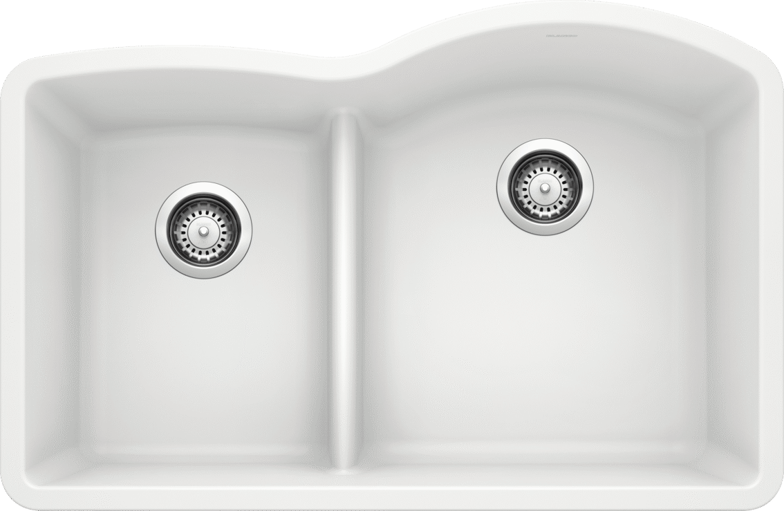 Blanco Diamond 1-3/4 Low Divide Reverse — Tarja de Silgranit