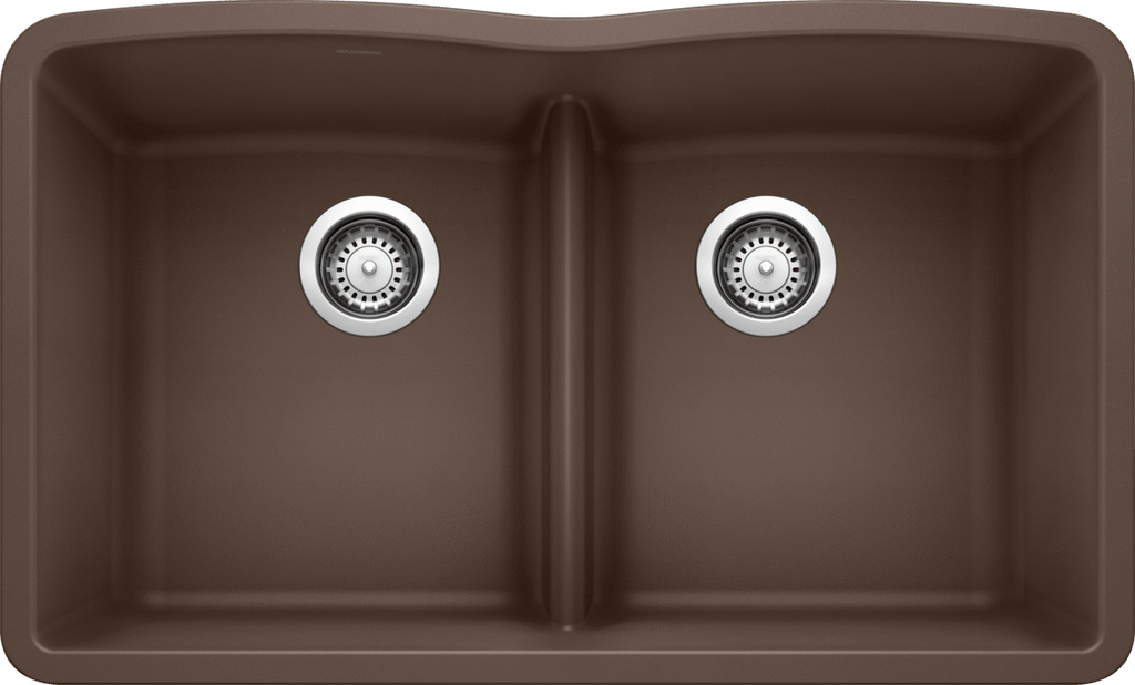 Blanco Diamond Equal Double Low Divide — Tarja de Silgranit