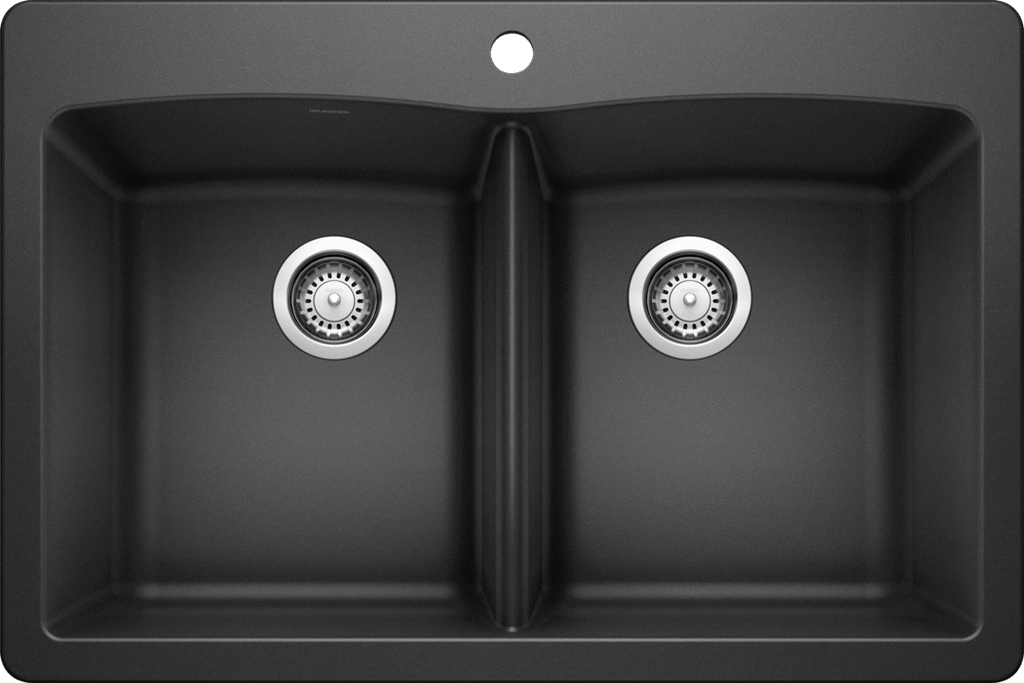 Blanco Diamond Equal Double Dual Mount — Tarja de Silgranit