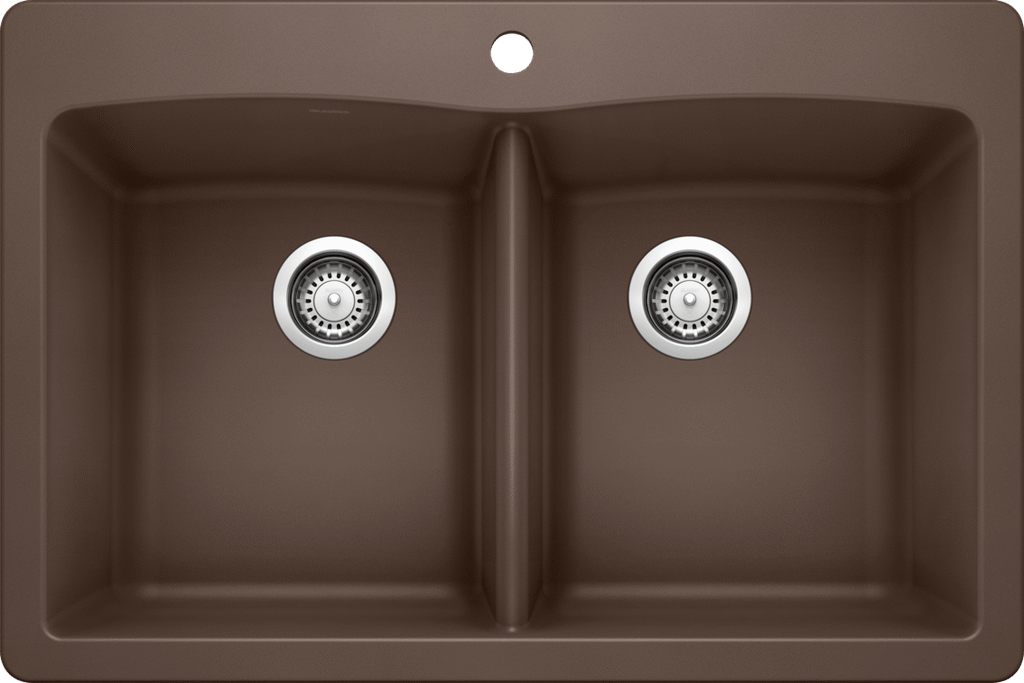 Blanco Diamond Equal Double Dual Mount — Tarja de Silgranit