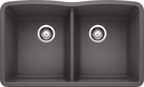 Blanco Diamond Equal Double Bowl — Tarja de Silgranit