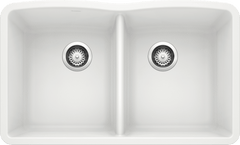 Blanco Diamond Equal Double Bowl — Tarja de Silgranit
