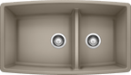 Blanco Performa Medium 1-3/4 Low Divide — Tarja de Silgranit