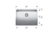 Blanco Quatrus R15 32″ Apron Super Single — Tarja de Acero Inoxidable — vista 4