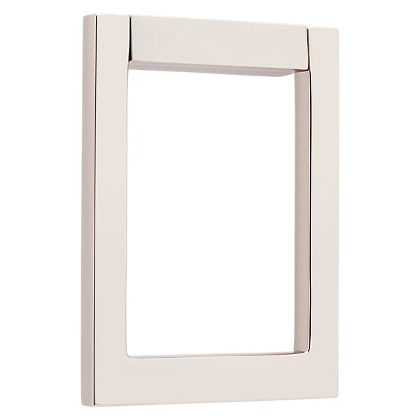 Baldwin Hardware Contemporary Square Aldaba de Puerta 0183 — Níquel pulido Lifetime