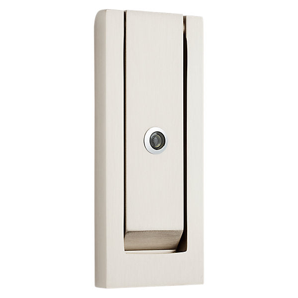 Baldwin Hardware Modern Aldaba de Puerta con Mirilla 0185 — Níquel satinado Lifetime