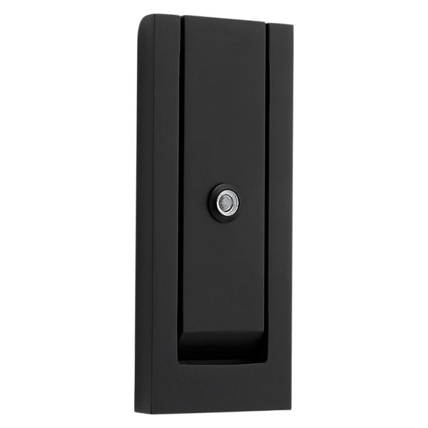 Baldwin Hardware Modern Aldaba de Puerta con Mirilla 0185 — Negro satinado