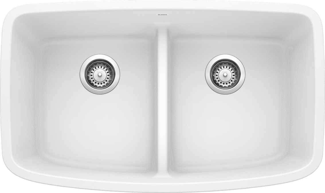 Blanco Valea Equal Double Low Divide — Tarja de Silgranit