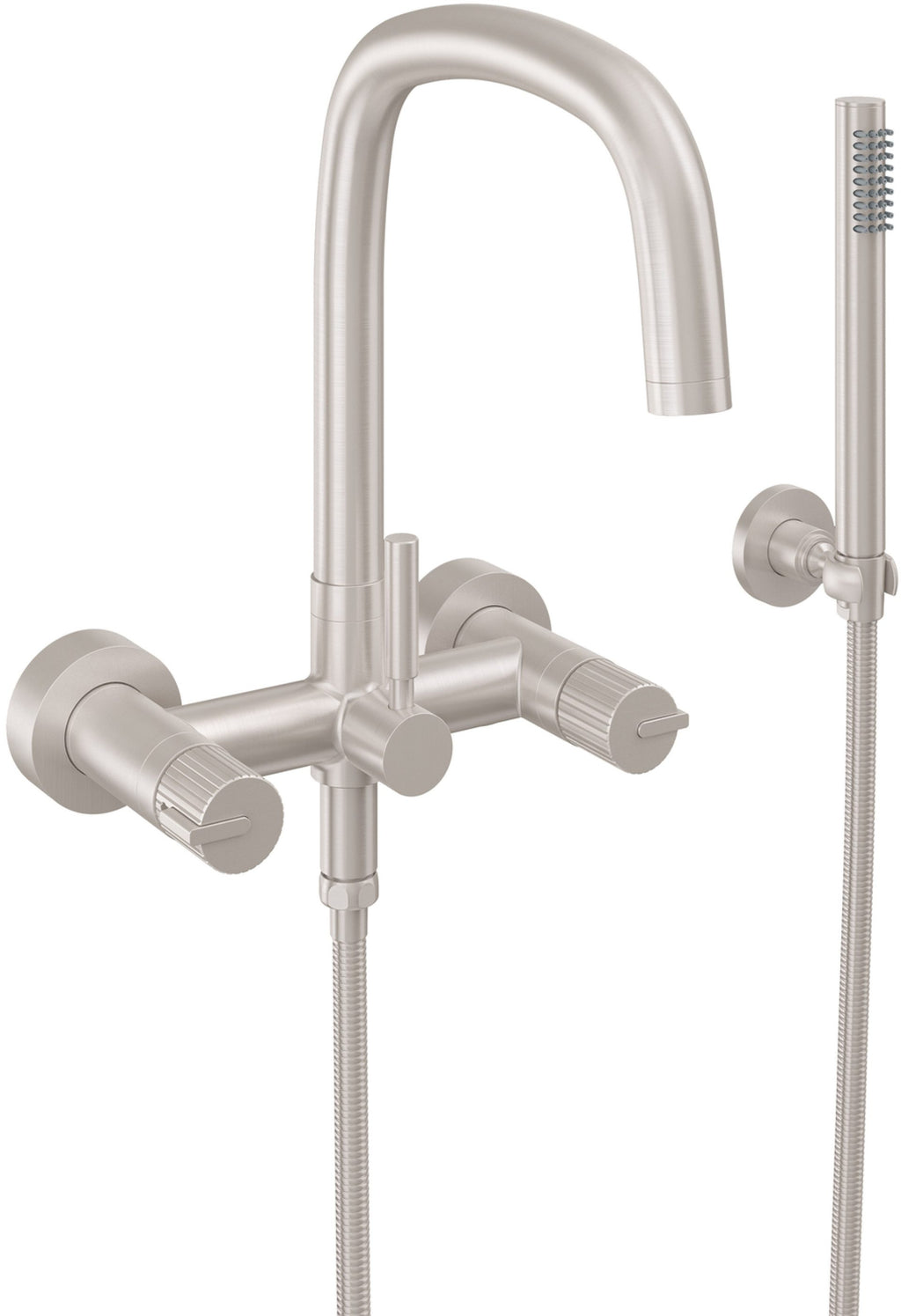 California Faucets San Elijo Contemporaneo Llenador de Tina de Montaje en Pared - Pico Cuadrado
