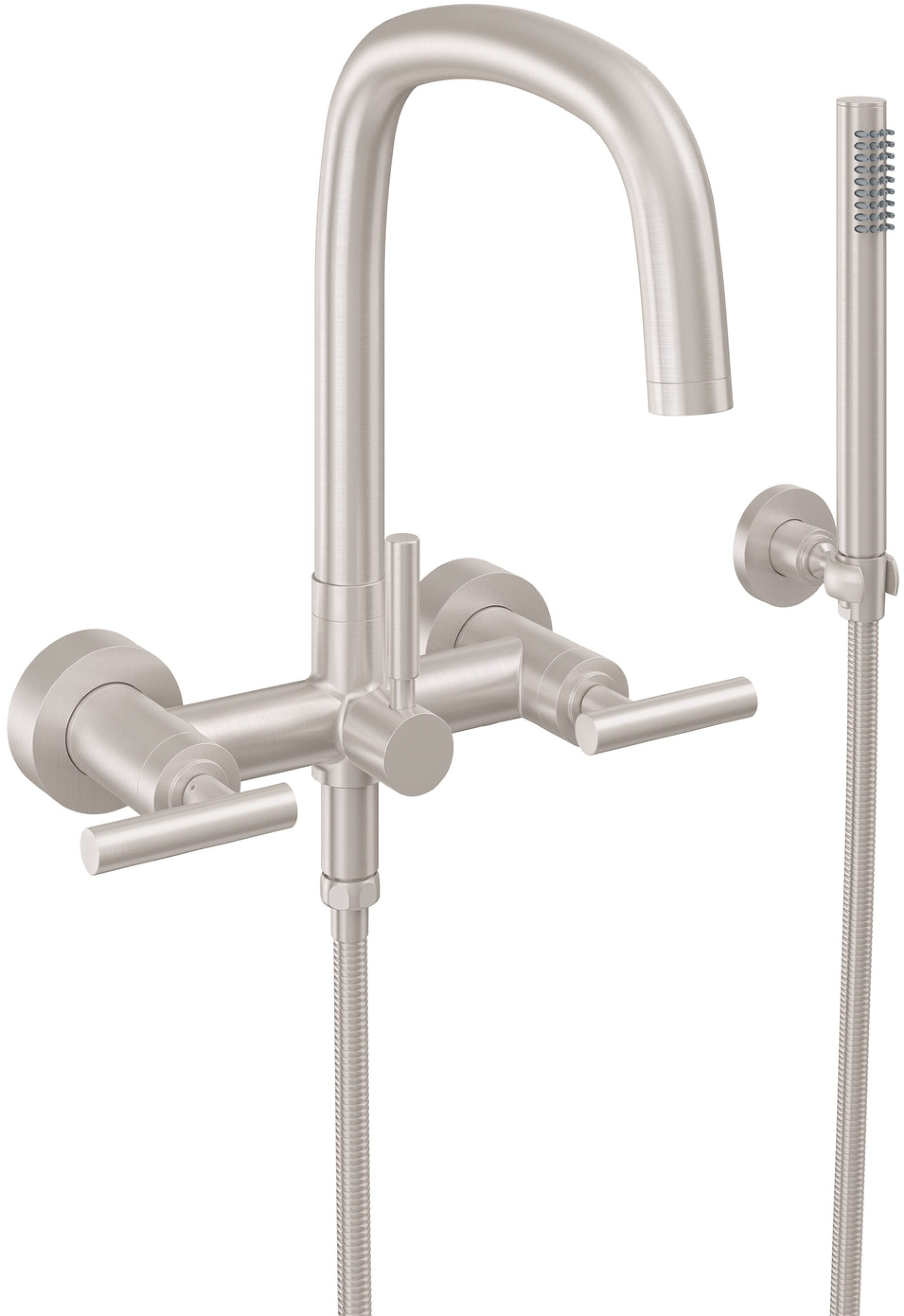 California Faucets San Elijo Contemporaneo Llenador de Tina de Montaje en Pared - Pico Cuadrado