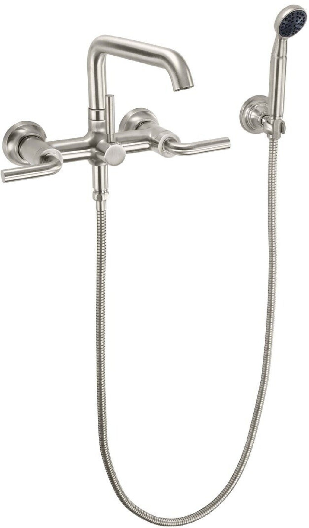 California Faucets Descanso Industrial Llenador de Tina de Montaje en Pared - Pico Cuadrado