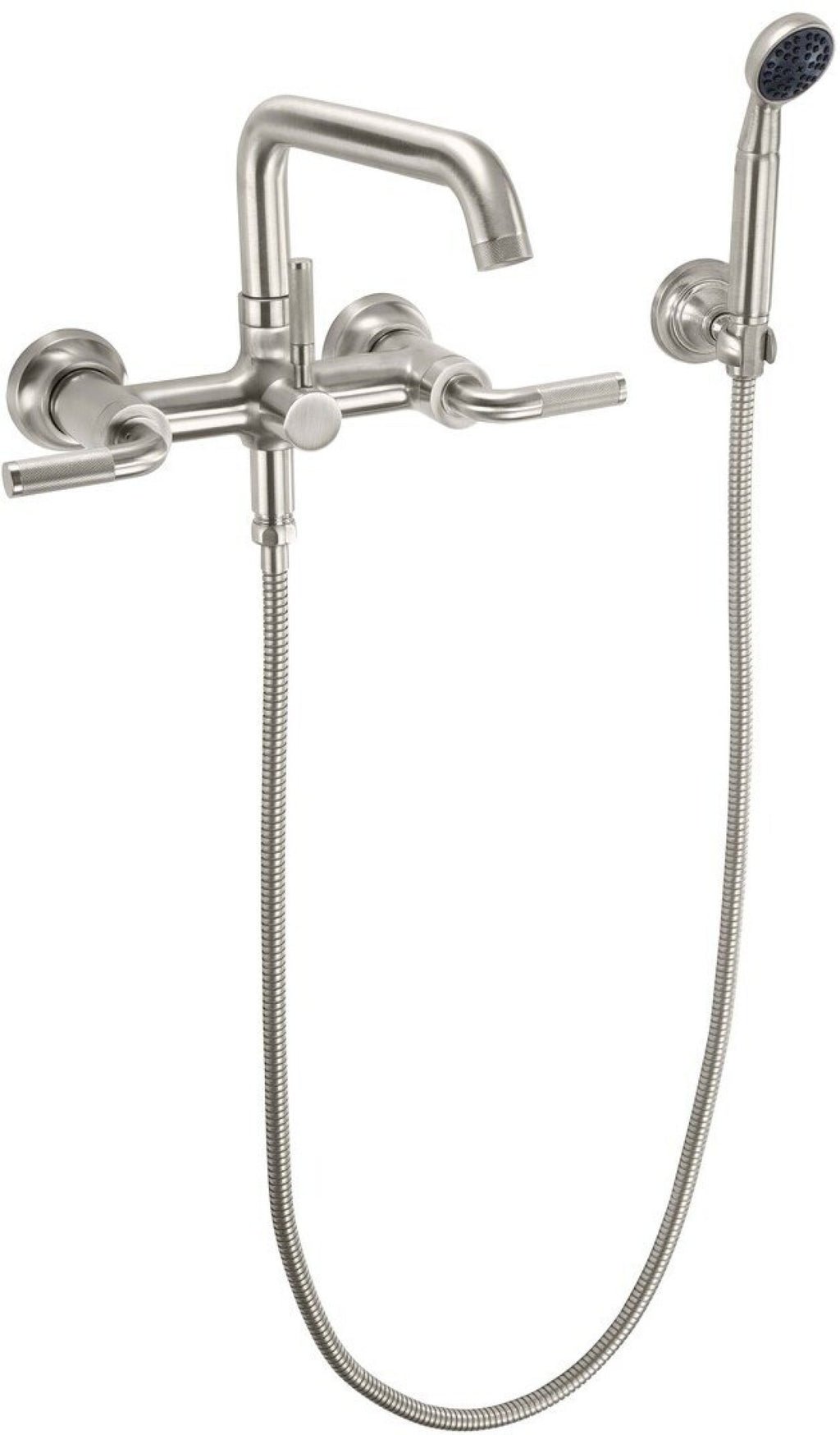 California Faucets Descanso Industrial Llenador de Tina de Montaje en Pared - Pico Cuadrado