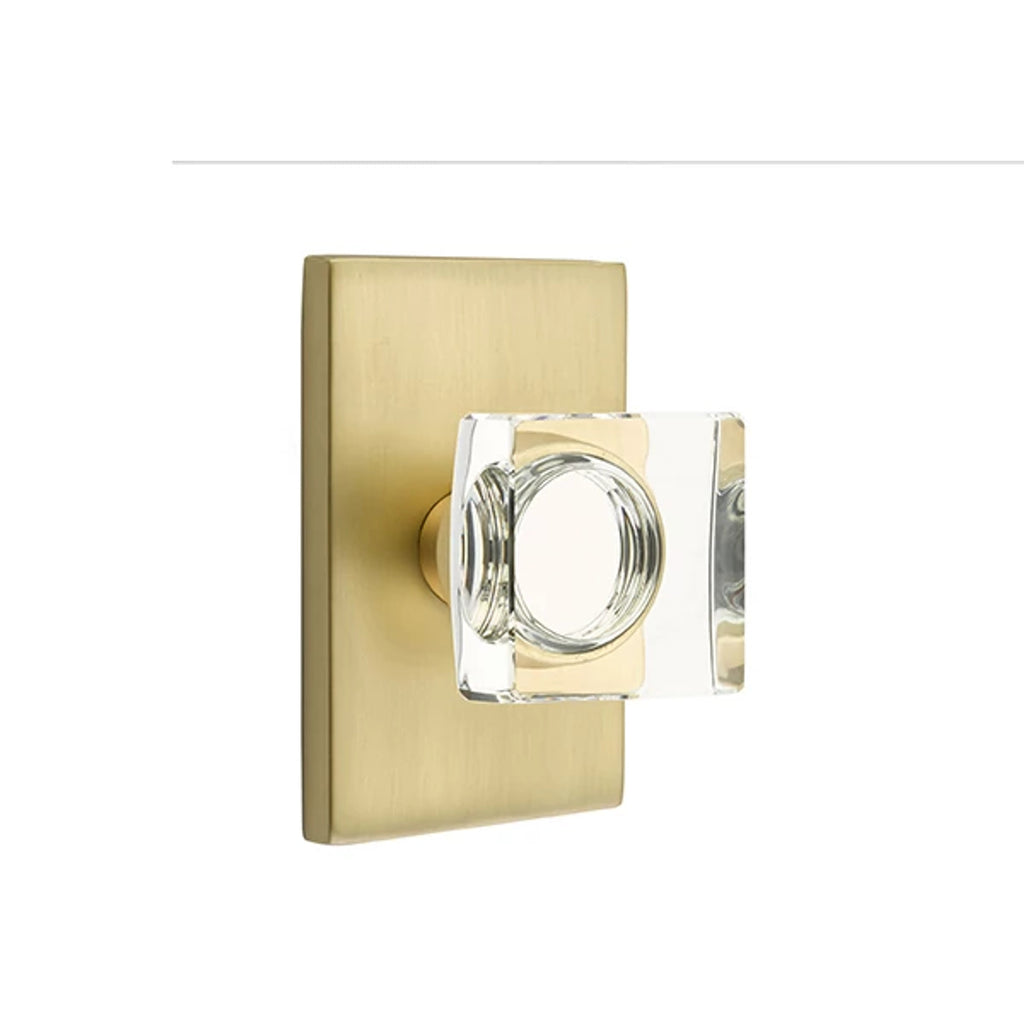 Latón Satinado · Modern Rectangular Rosette