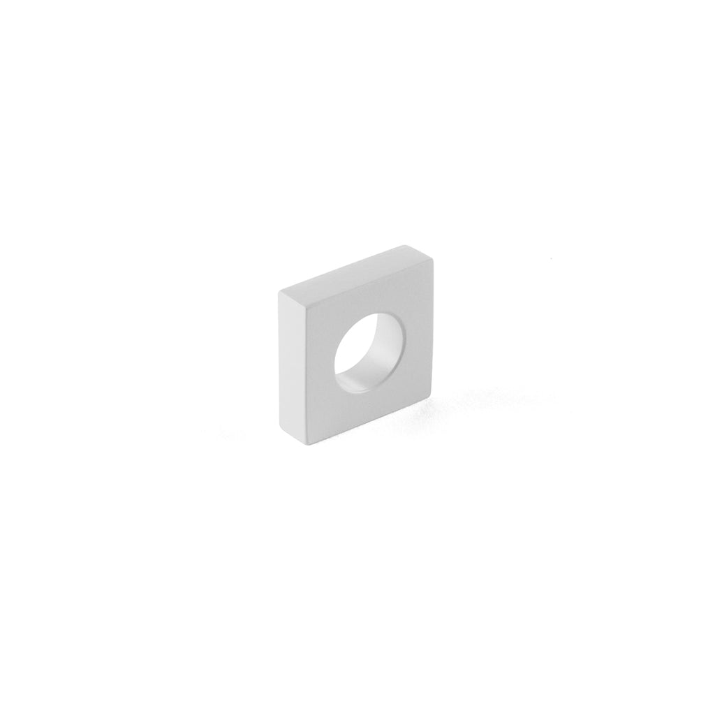 Schaub Perilla Cafe Slot Moderna Ovalada, 1" — Blanco Mate