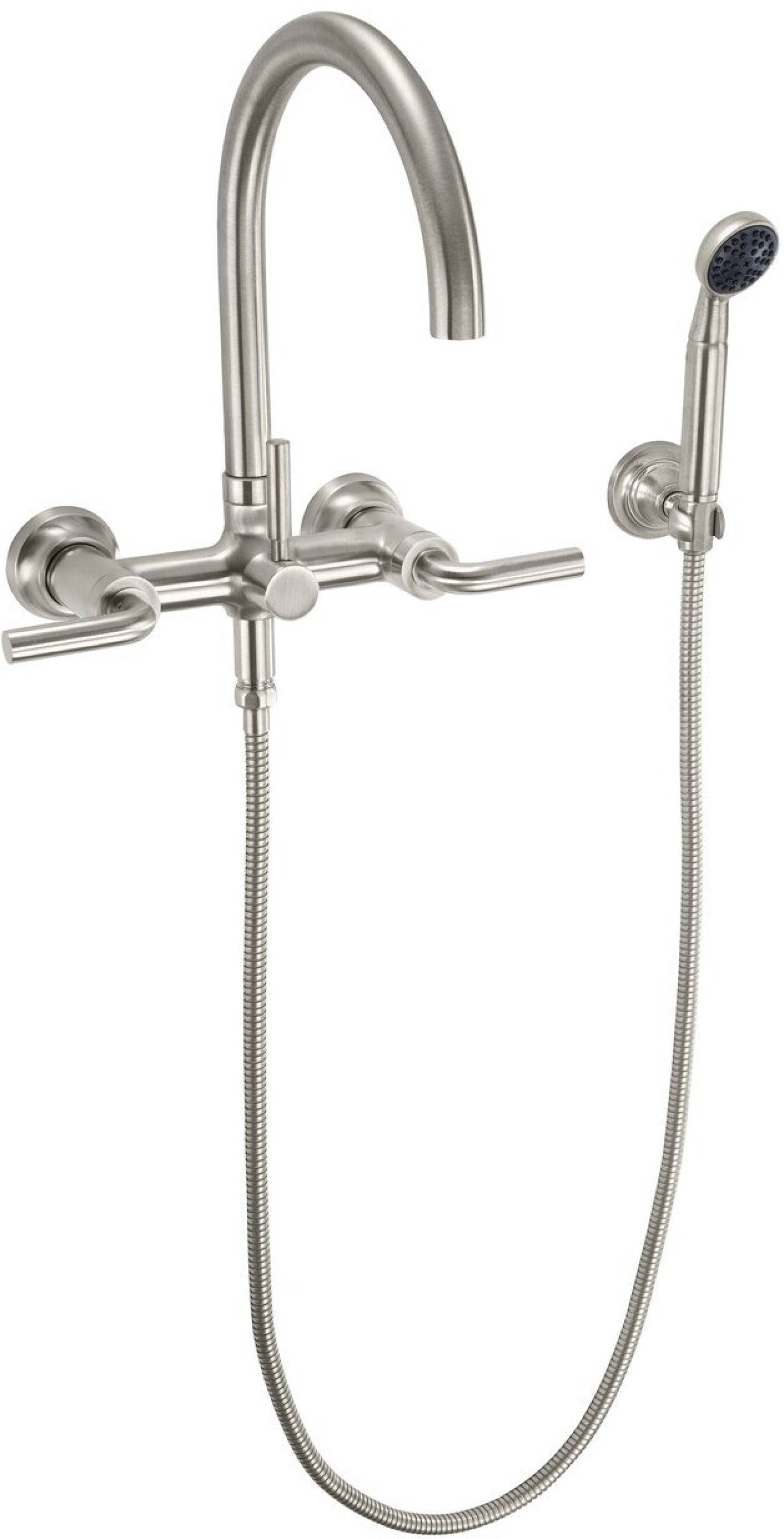 California Faucets Descanso Industrial Llenador de Tina de Montaje en Pared - Pico en Arco