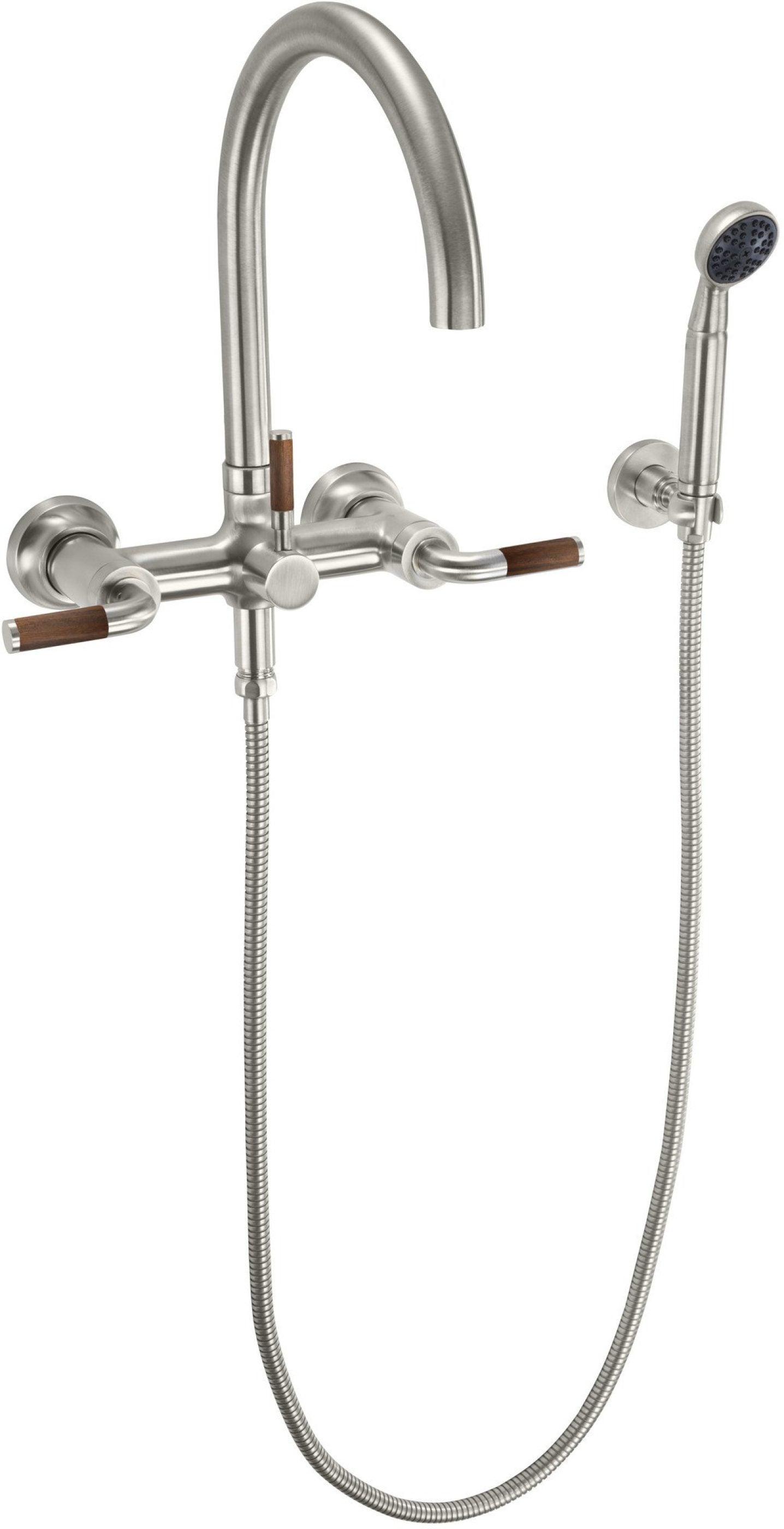 California Faucets Descanso Industrial Llenador de Tina de Montaje en Pared - Pico en Arco