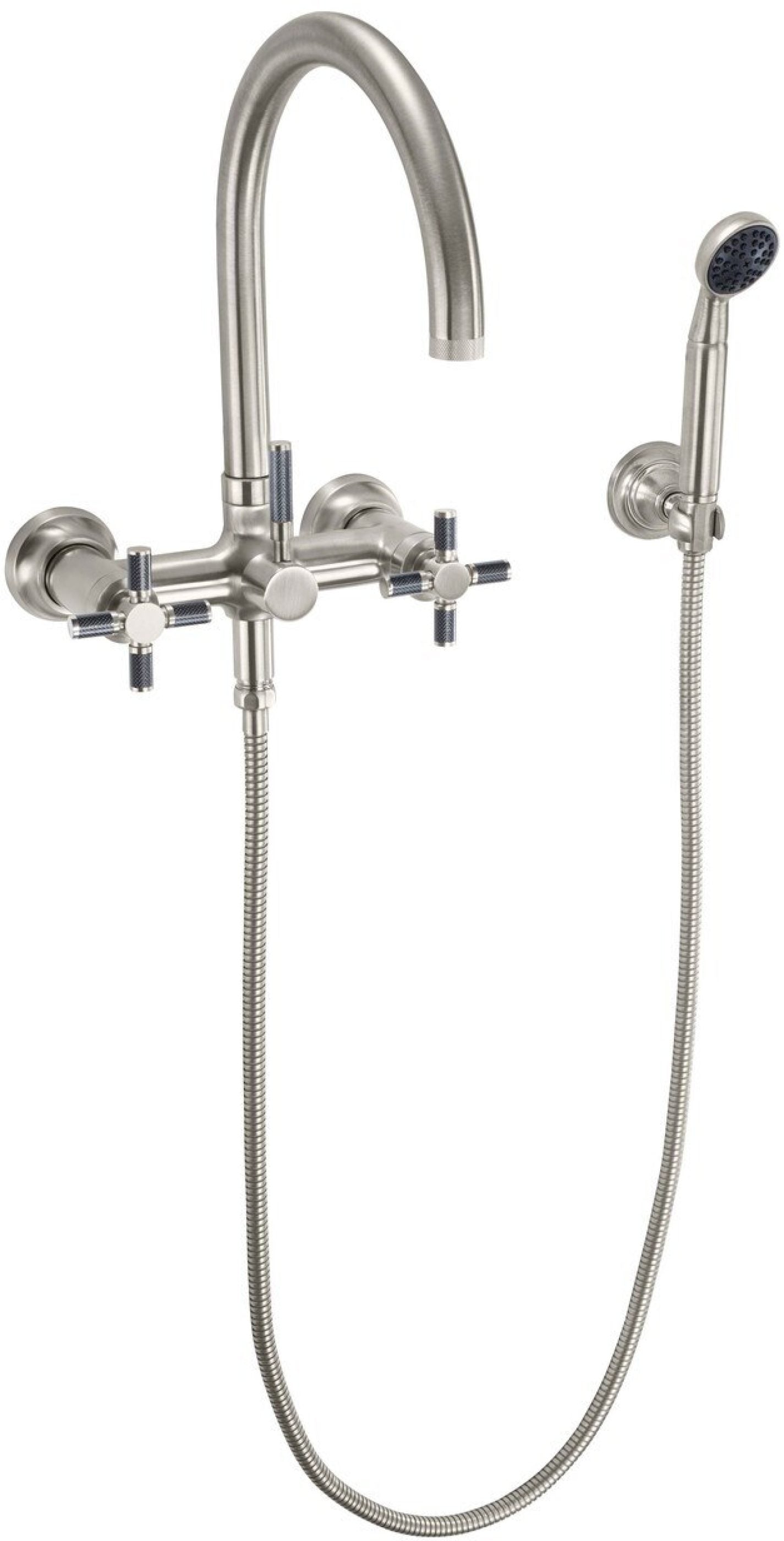 California Faucets Descanso Industrial Llenador de Tina de Montaje en Pared - Pico en Arco