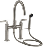 California Faucets Descanso Industrial Llenador de Tina de Montaje en Cubierta - Pico en Arco