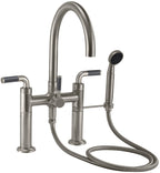 California Faucets Descanso Industrial Llenador de Tina de Montaje en Cubierta - Pico en Arco