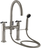 California Faucets Descanso Industrial Llenador de Tina de Montaje en Cubierta - Pico en Arco