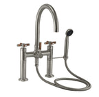 California Faucets Descanso Industrial Llenador de Tina de Montaje en Cubierta - Pico en Arco