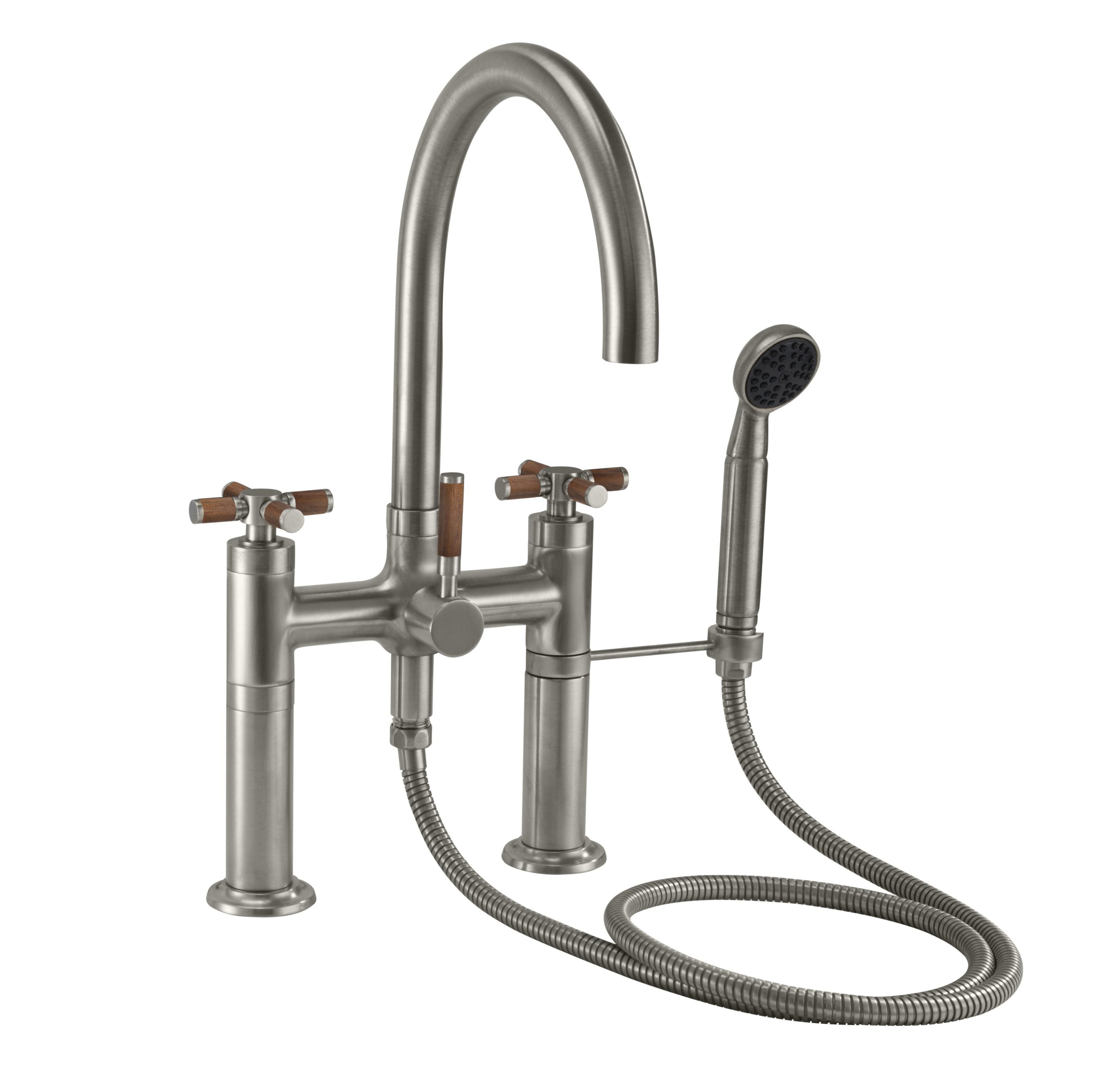 California Faucets Descanso Industrial Llenador de Tina de Montaje en Cubierta - Pico en Arco
