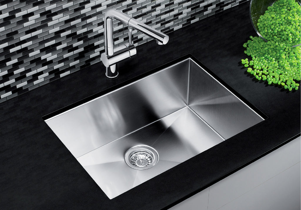 Blanco Quatrus R0 25″ Medium Single Bowl — Tarja de Acero Inoxidable