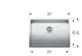 Blanco Quatrus R15 25″ Medium Single Bowl — Tarja de Acero Inoxidable