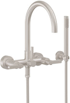 California Faucets Asilomar Contemporaneo Llenador de Tina de Montaje en Pared - Pico en Arco