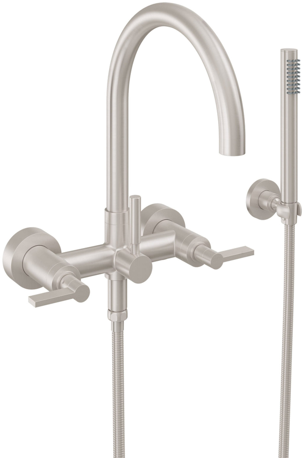 California Faucets Asilomar Contemporaneo Llenador de Tina de Montaje en Pared - Pico en Arco