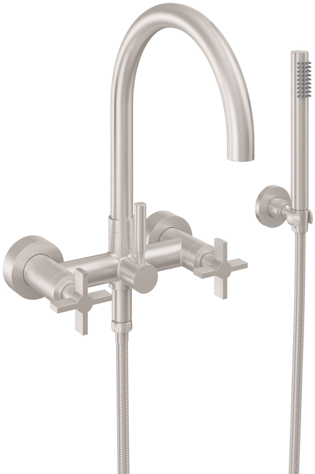 California Faucets Asilomar Contemporaneo Llenador de Tina de Montaje en Pared - Pico en Arco