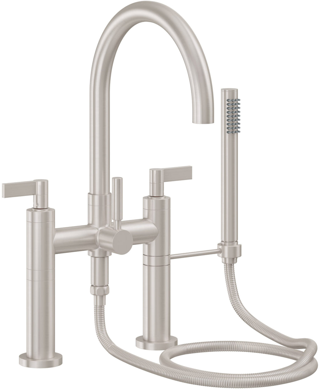 California Faucets Asilomar Contemporaneo Llenador de Tina de Montaje en Cubierta - Pico en Arco