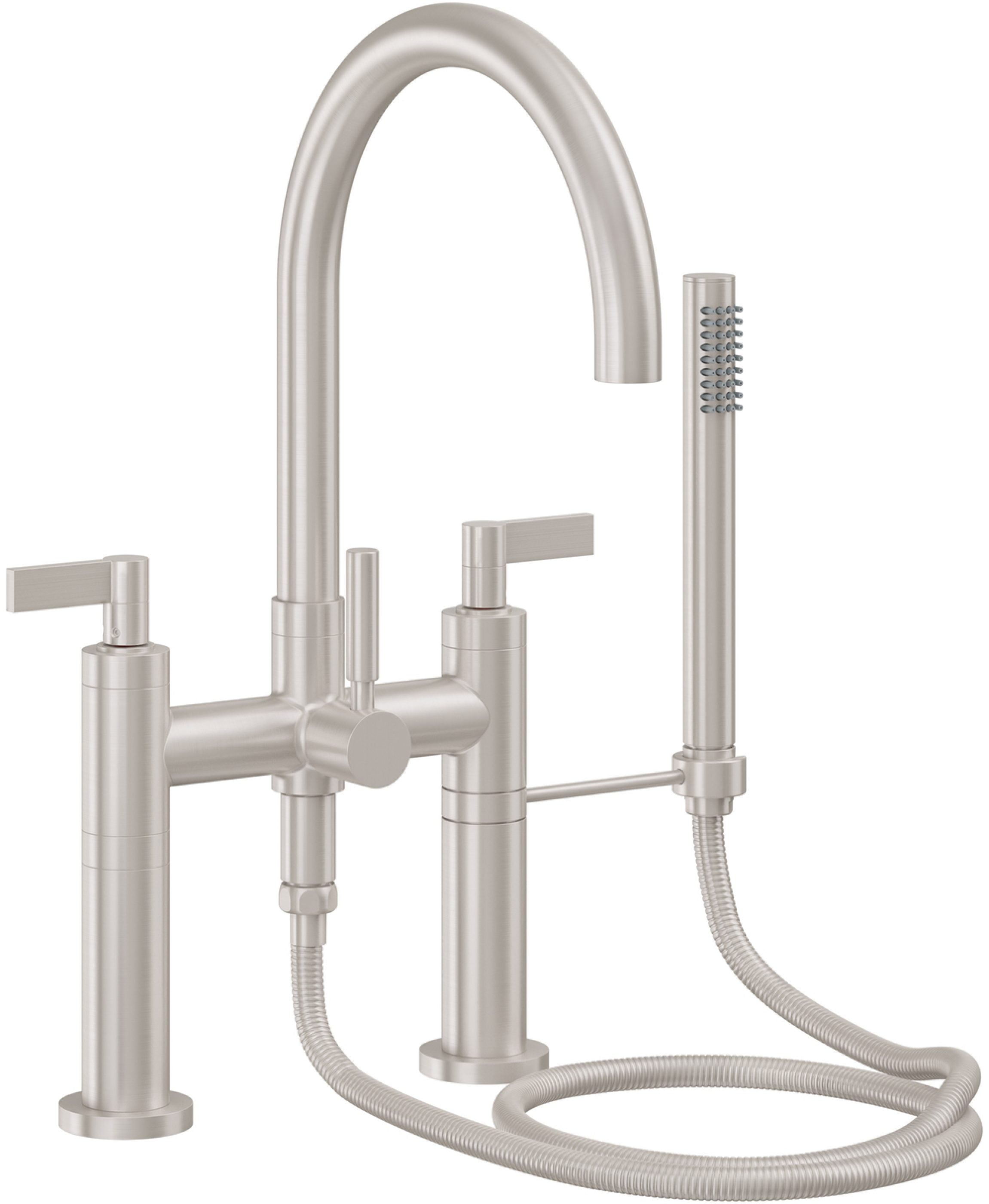 California Faucets Asilomar Contemporaneo Llenador de Tina de Montaje en Cubierta - Pico en Arco