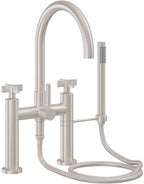 California Faucets Asilomar Contemporaneo Llenador de Tina de Montaje en Cubierta - Pico en Arco