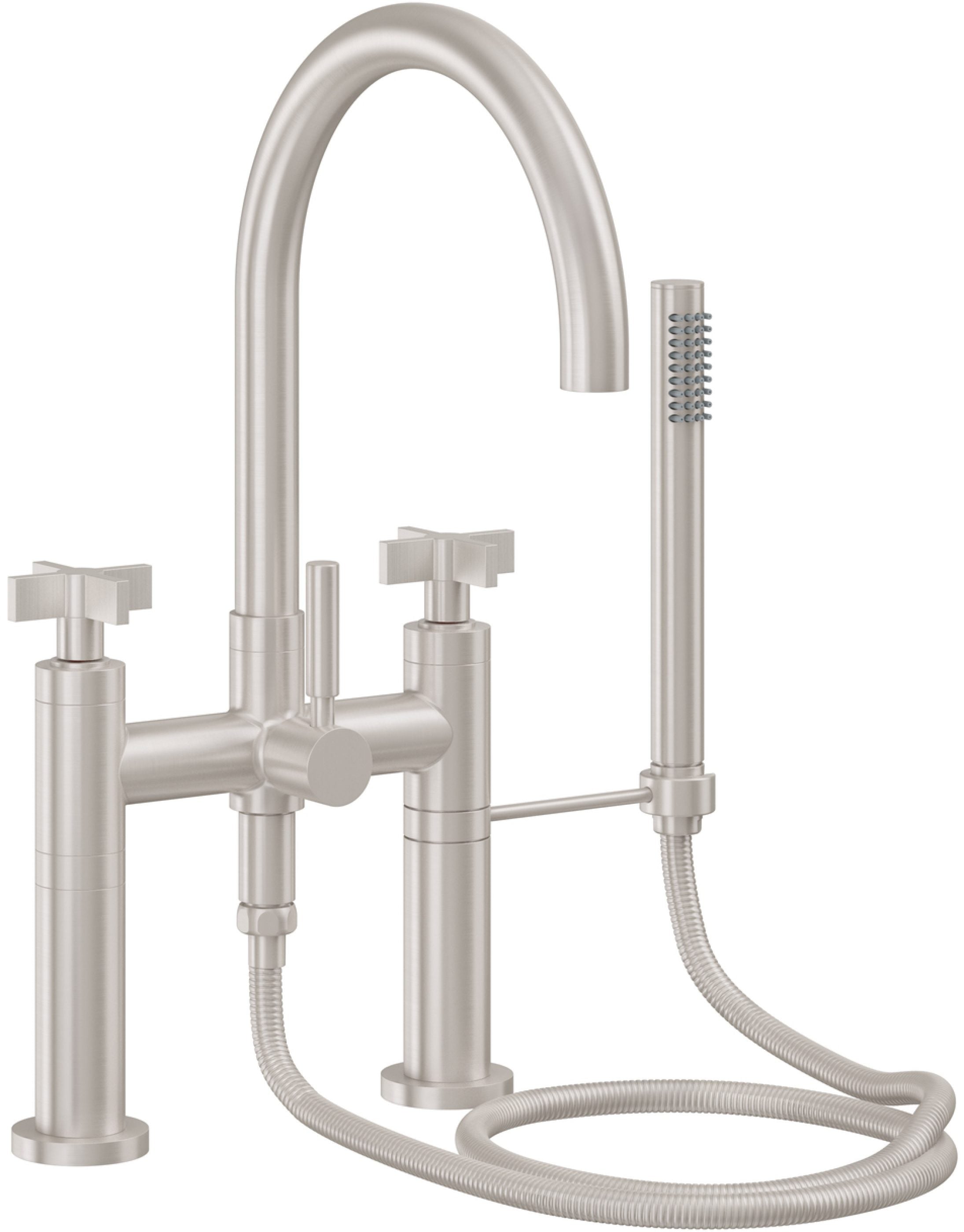 California Faucets Asilomar Contemporaneo Llenador de Tina de Montaje en Cubierta - Pico en Arco