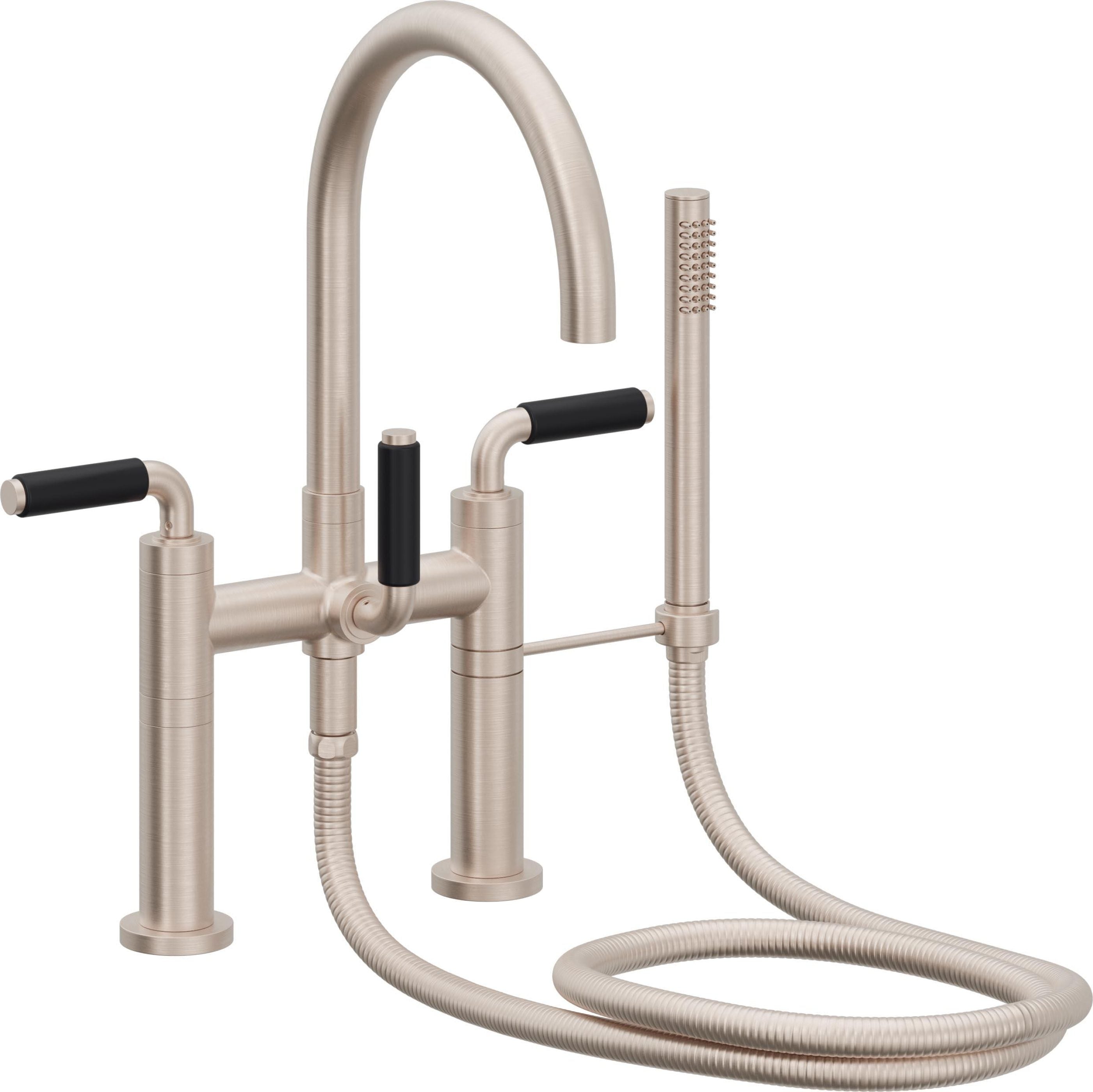 California Faucets Asilomar Contemporaneo Llenador de Tina de Montaje en Cubierta - Pico en Arco