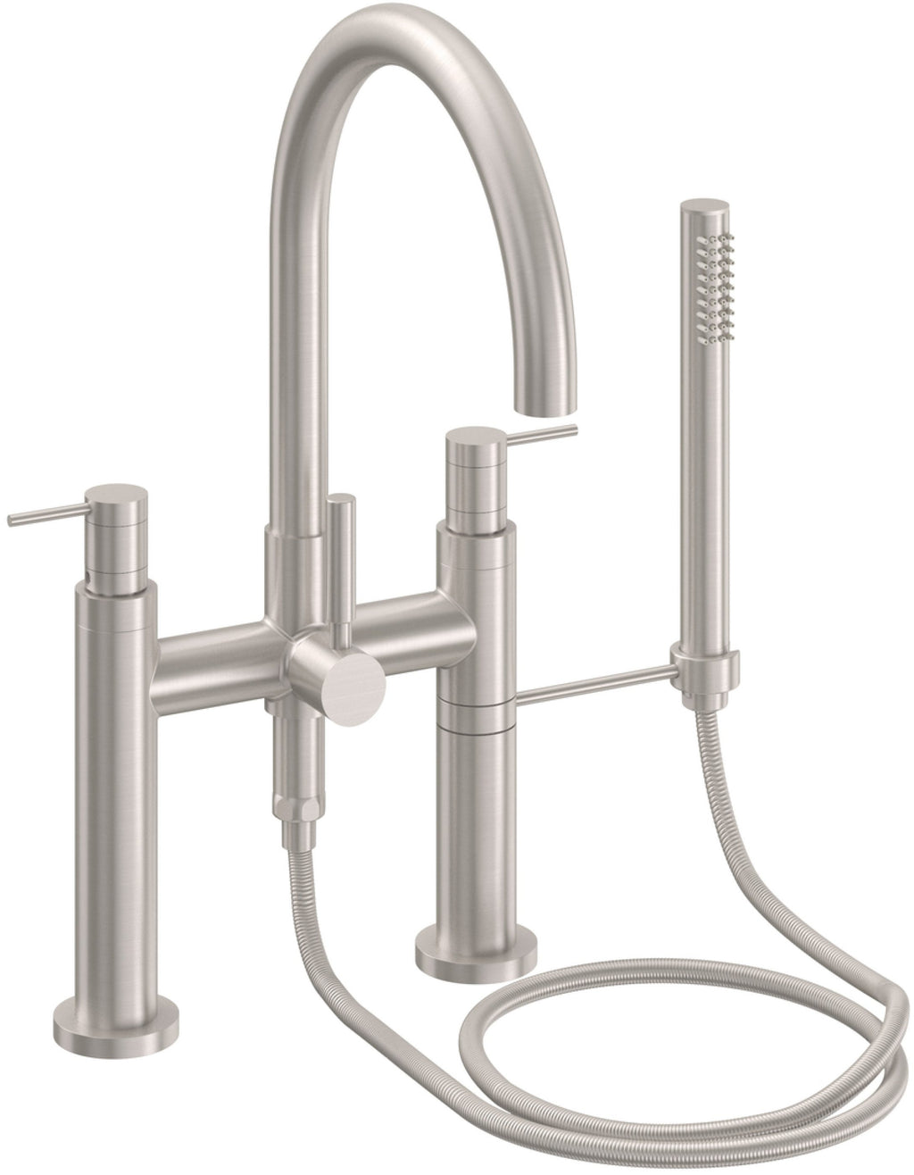 California Faucets Asilomar Contemporaneo Llenador de Tina de Montaje en Cubierta - Pico en Arco