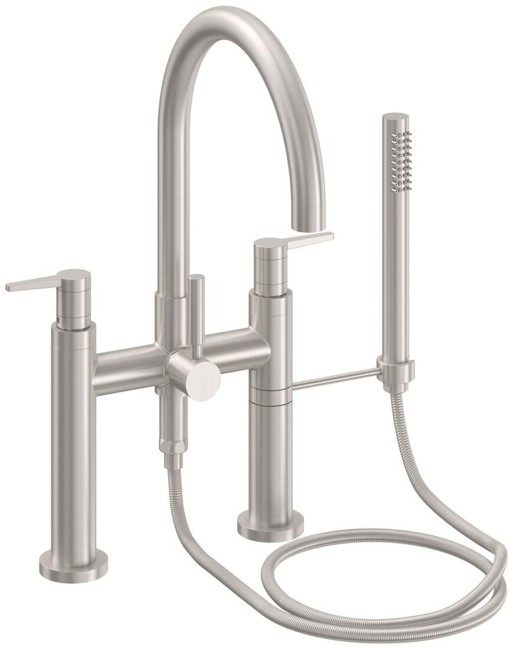 California Faucets Asilomar Contemporaneo Llenador de Tina de Montaje en Cubierta - Pico en Arco