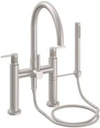 California Faucets Asilomar Contemporaneo Llenador de Tina de Montaje en Cubierta - Pico en Arco