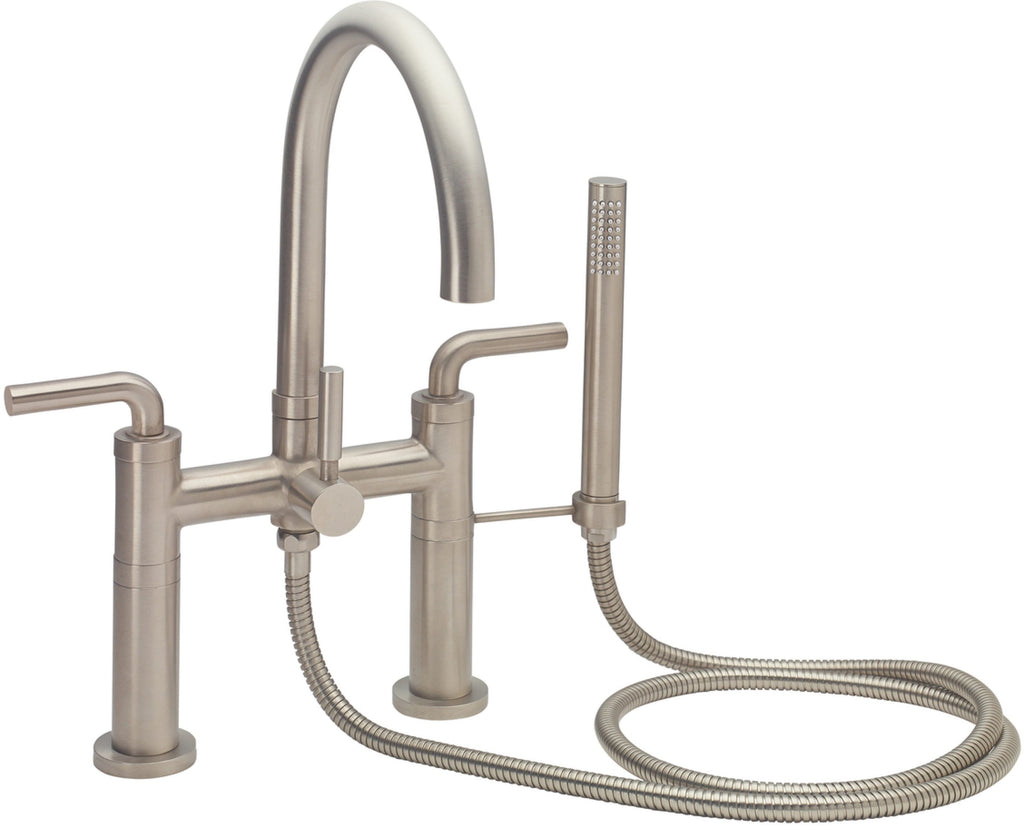 California Faucets Asilomar Contemporaneo Llenador de Tina de Montaje en Cubierta - Pico en Arco