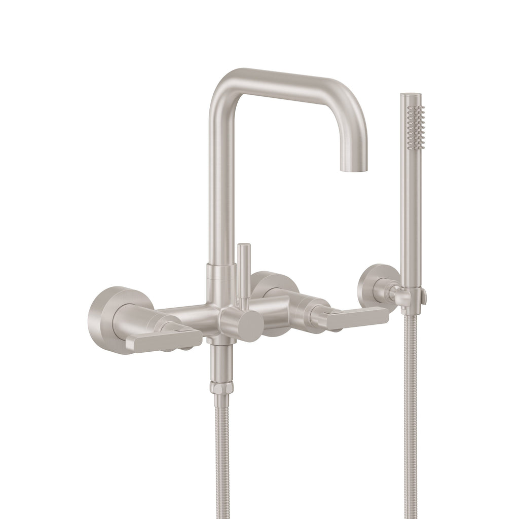 California Faucets Bolsa Contemporaneo Llenador de Tina de Montaje en Pared - Pico Cuadrado