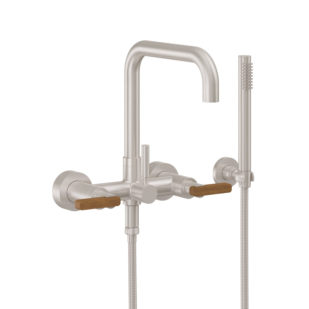 California Faucets Bolsa Contemporaneo Llenador de Tina de Montaje en Pared - Pico Cuadrado
