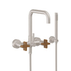 California Faucets Bolsa Contemporaneo Llenador de Tina de Montaje en Pared - Pico Cuadrado