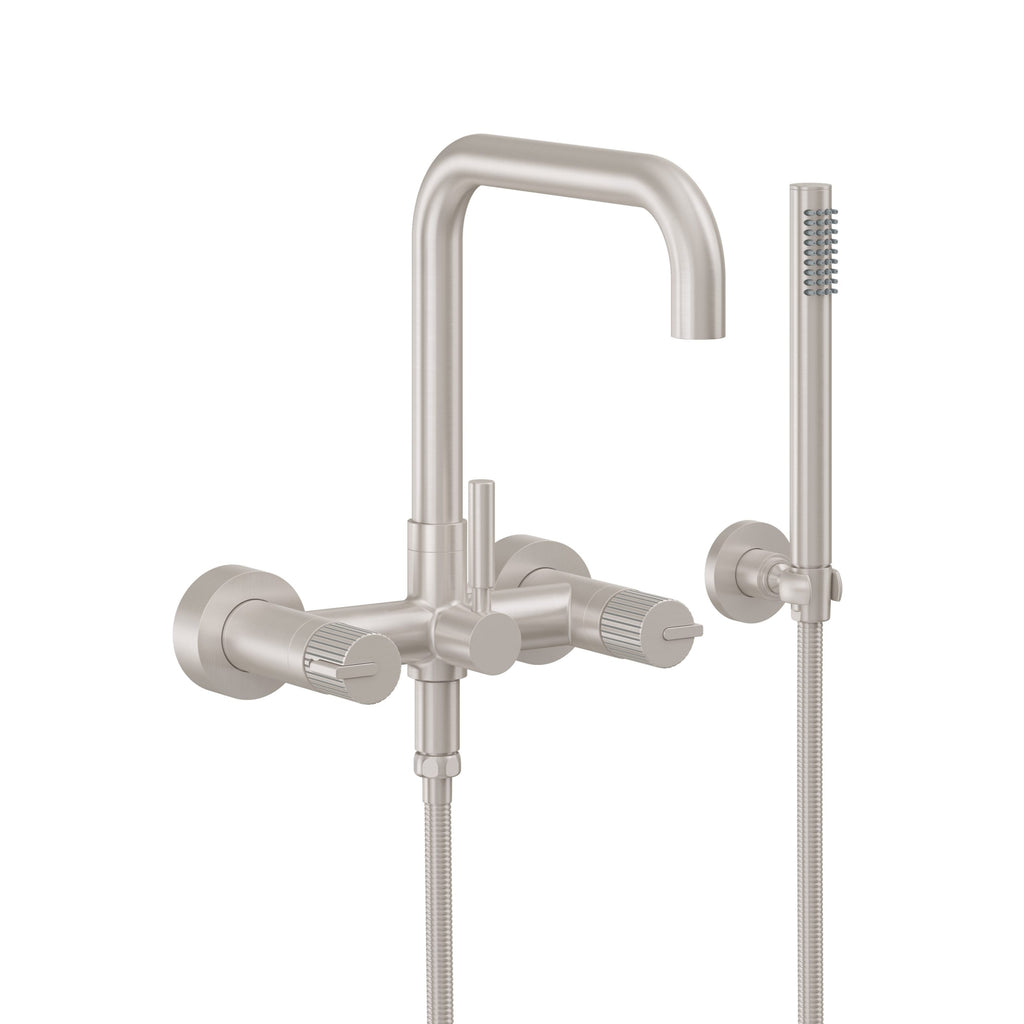 California Faucets Bolsa Contemporaneo Llenador de Tina de Montaje en Pared - Pico Cuadrado
