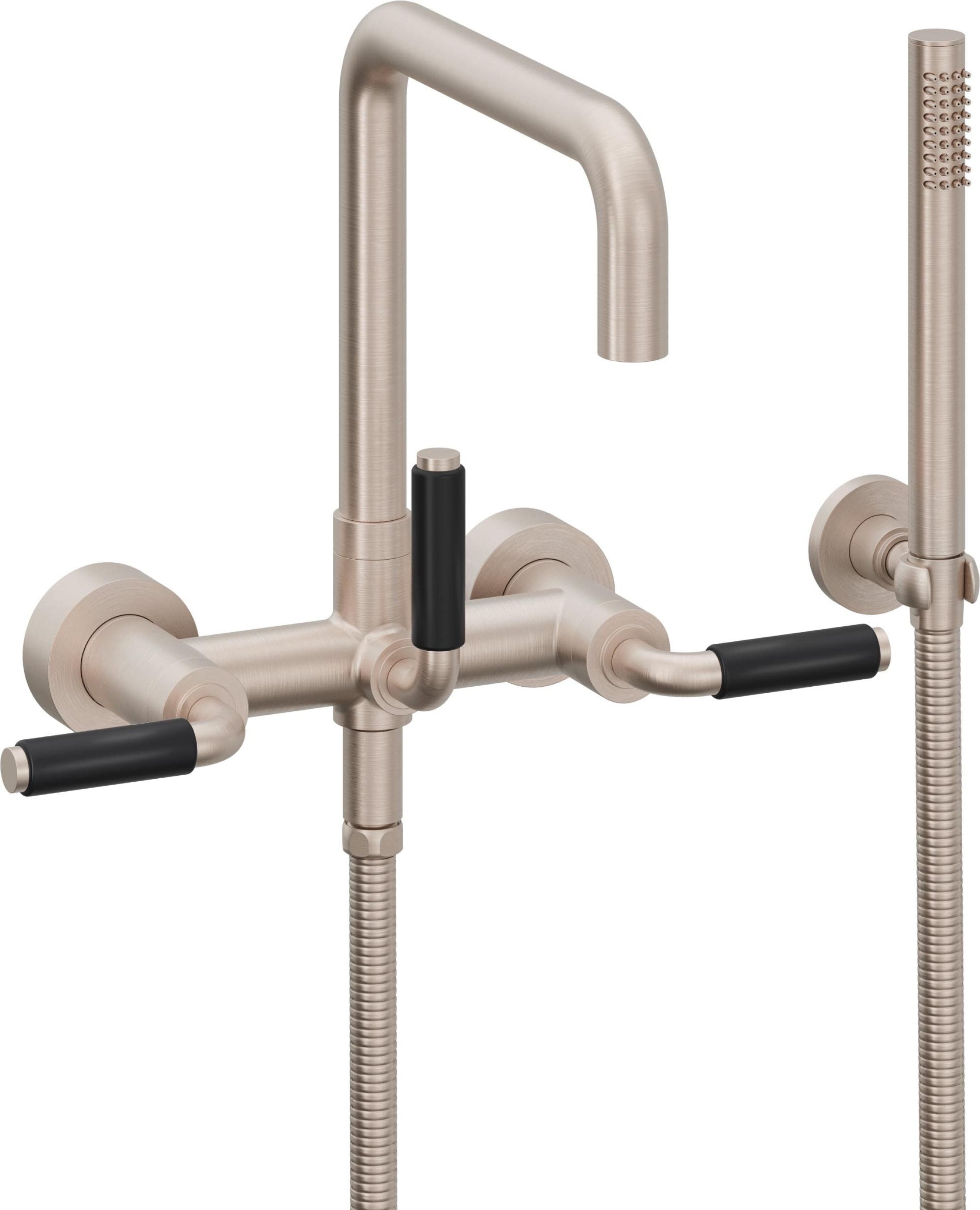 California Faucets Bolsa Contemporaneo Llenador de Tina de Montaje en Pared - Pico Cuadrado