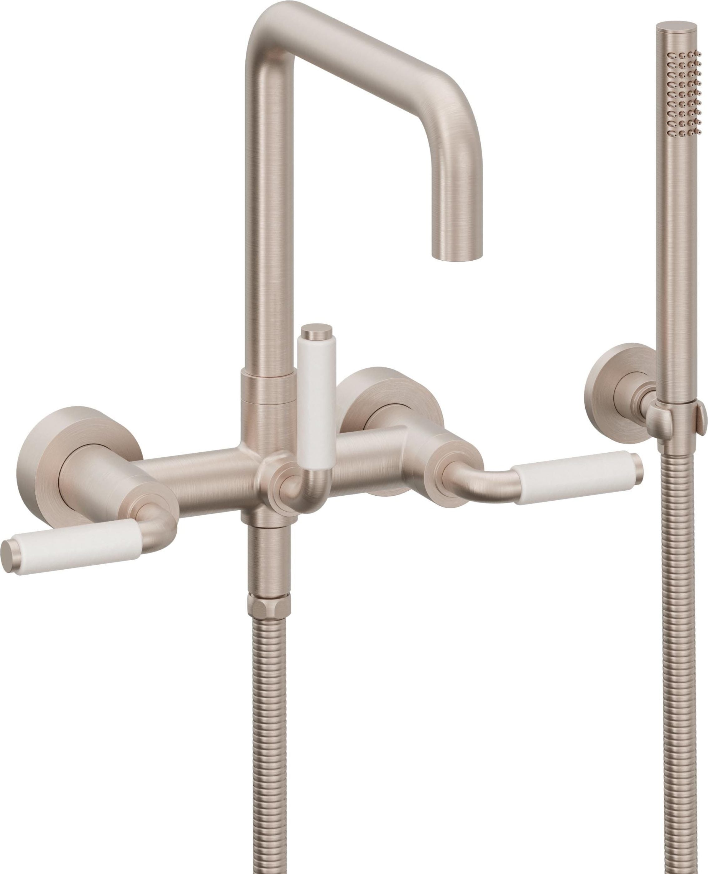 California Faucets Bolsa Contemporaneo Llenador de Tina de Montaje en Pared - Pico Cuadrado
