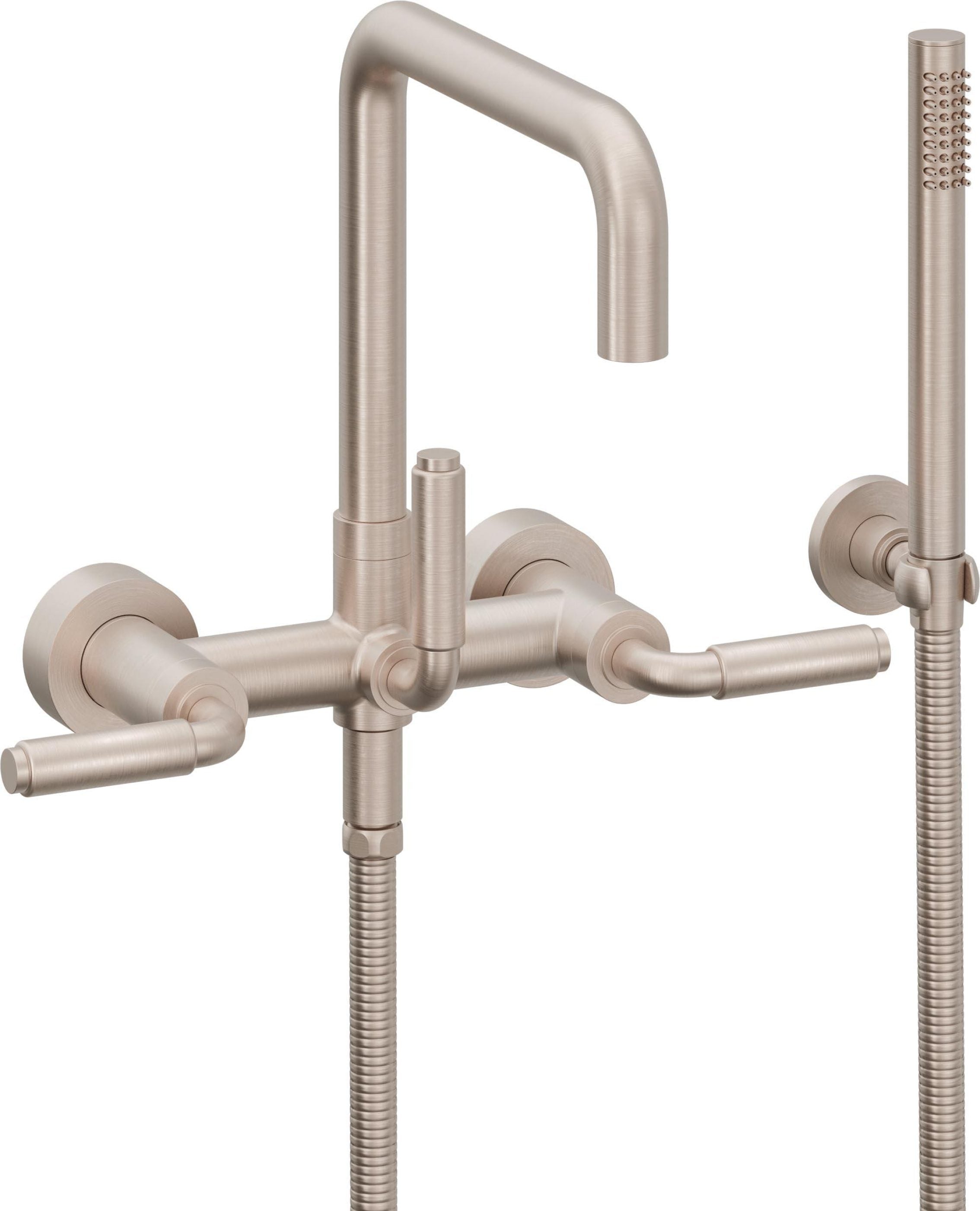 California Faucets Bolsa Contemporaneo Llenador de Tina de Montaje en Pared - Pico Cuadrado