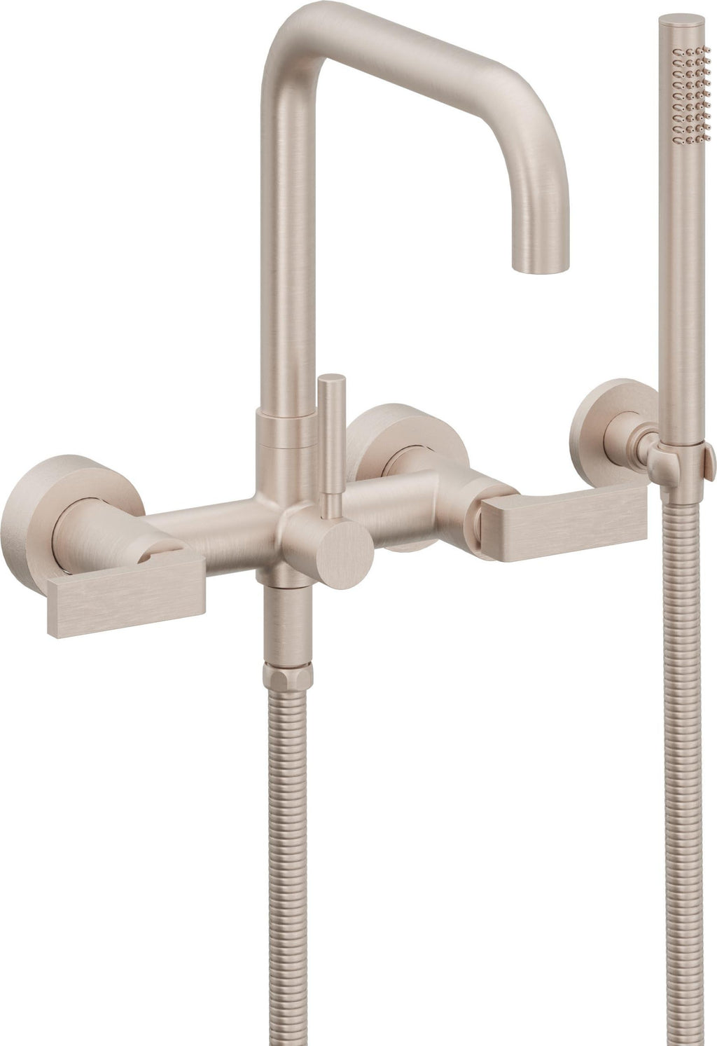 California Faucets Bolsa Contemporaneo Llenador de Tina de Montaje en Pared - Pico Cuadrado
